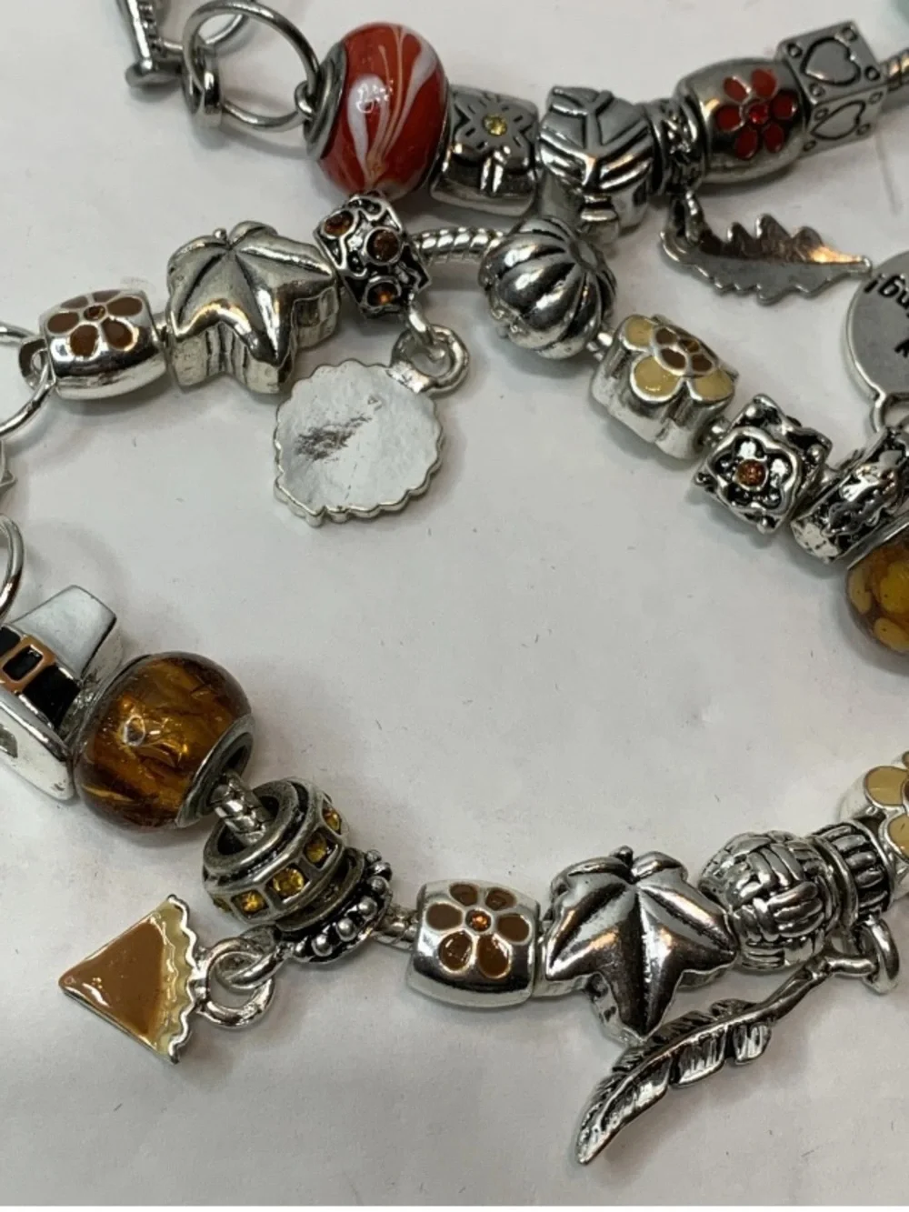 Retro Willabee and Ward Month Charm Bracelets Lot Sept Oct Nov Dec